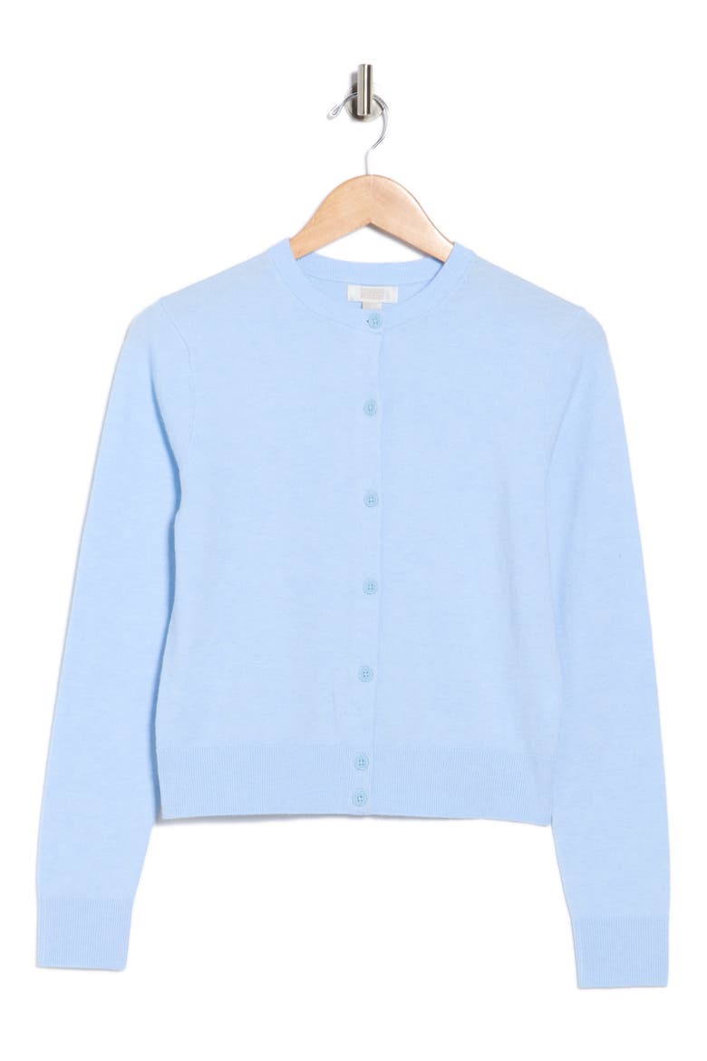 Crewneck Cardigan, Alternate, color, BLUE FLOATY