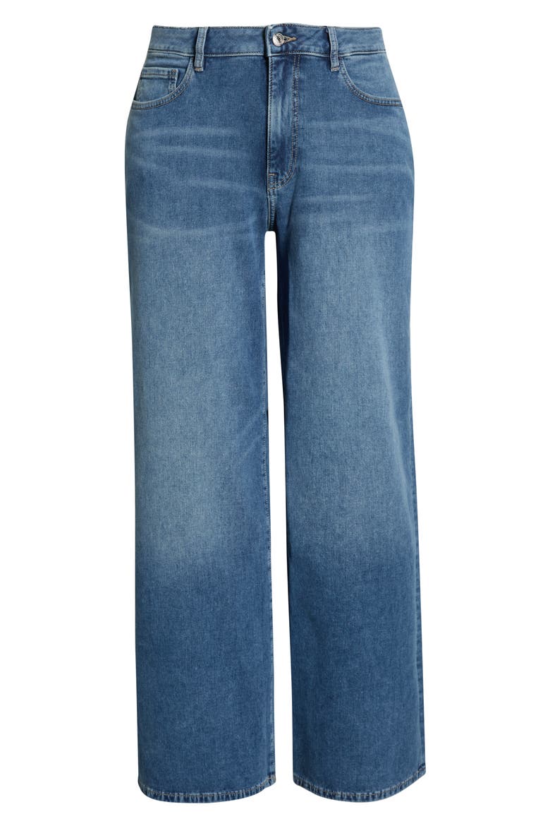 NCE High Waist Relaxed Wide Leg Knit Jeans, Main, color, DAY DREAMER