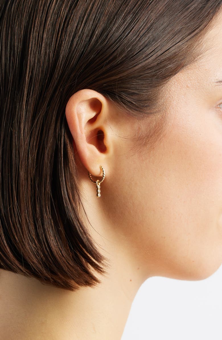 Child of Wild Cascade Cubic Zirconia Hoop Earrings, Alternate, color, Gold