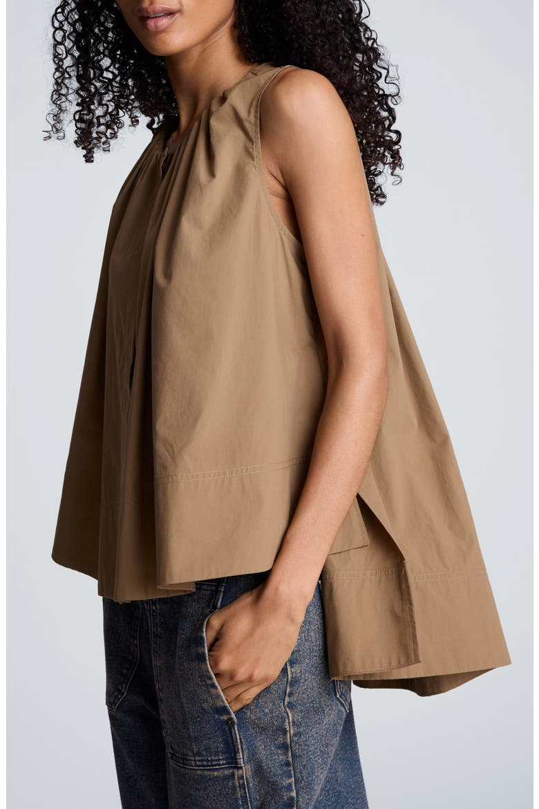 High Low Tent Shirt, Alternate, color, DARK PEANUT