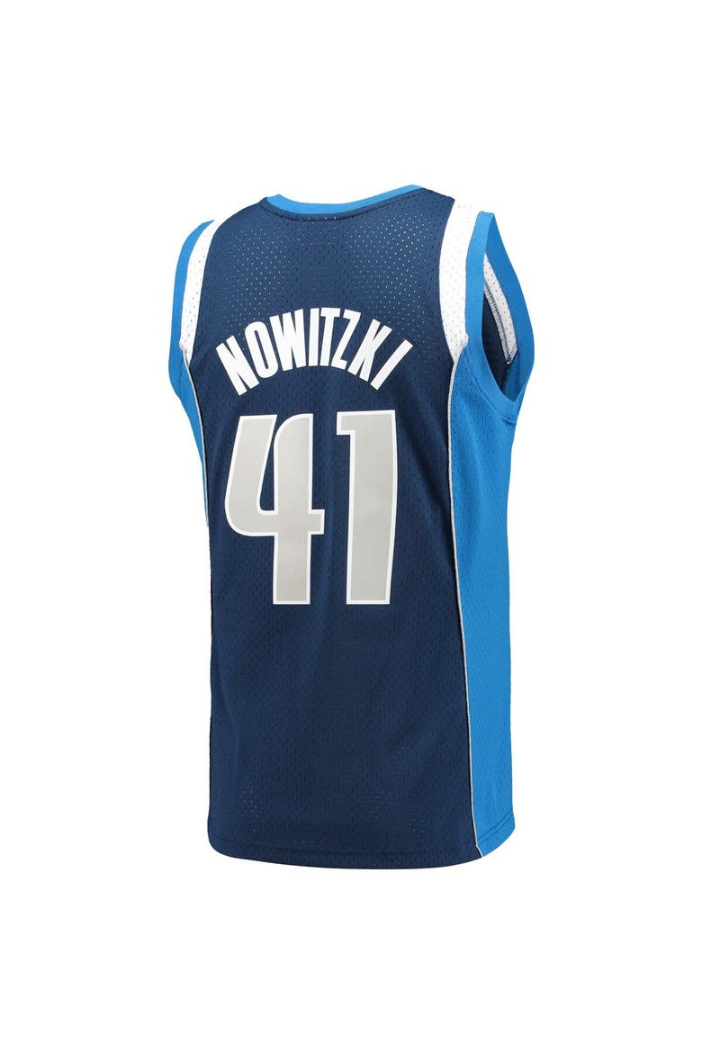 Men's Mitchell & Ness Dirk Nowitzki Navy Dallas Mavericks Hardwood Classics Swingman Jersey, Alternate, color, Navy