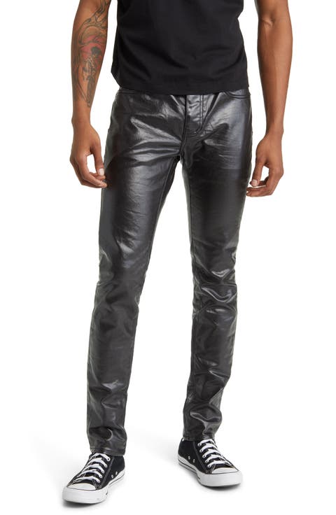 Patent Film Coated Skinny Jeans