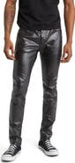 PURPLE BRAND Patent Film Coated Skinny Jeans
