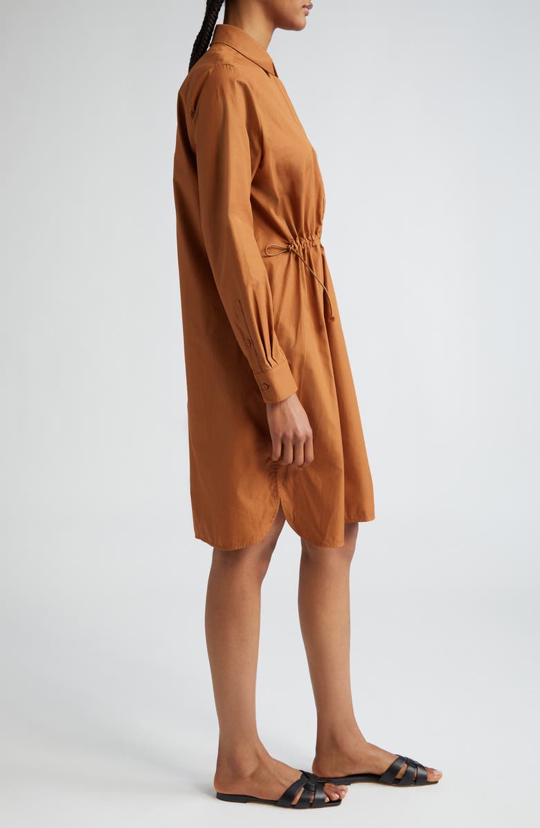 Max Mara Juanita Cinch Waist Long Sleeve Poplin Shirtdress, Alternate, color, 
