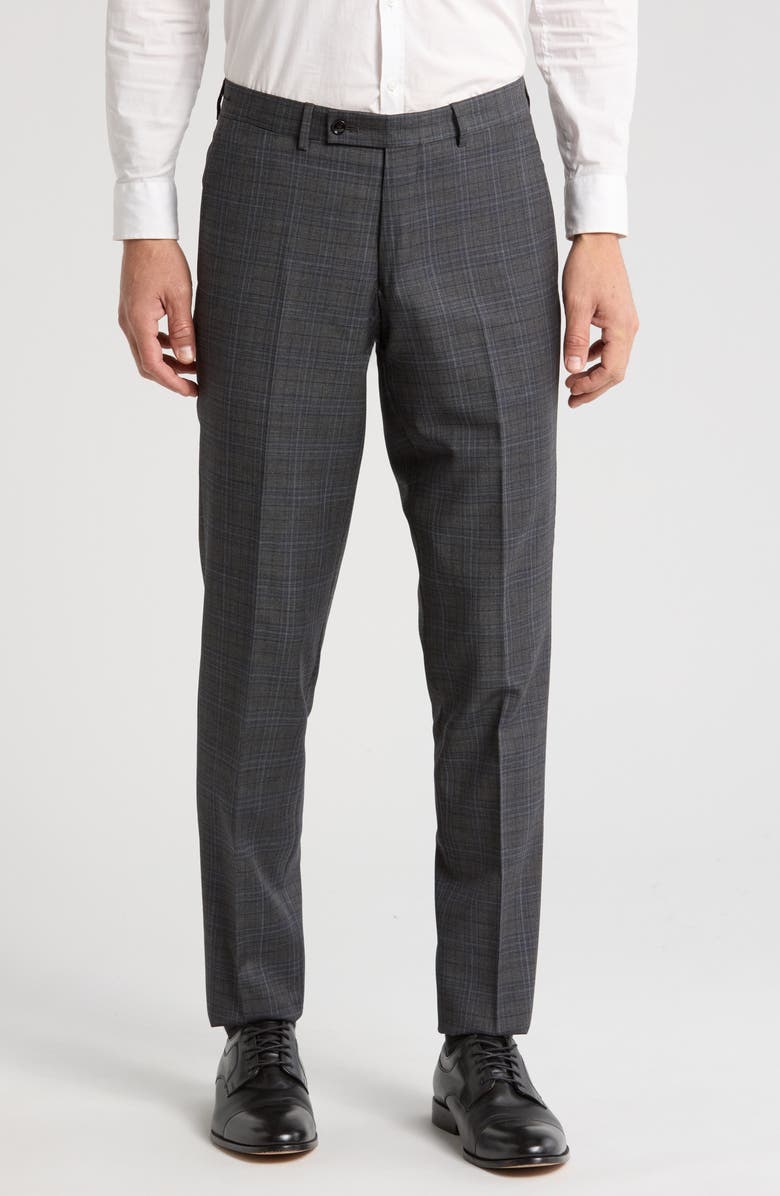 Ted Baker London Jefferson Slim Fit Flat Front Wool Dress Pants, Main, color, 