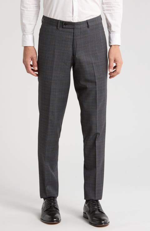 Jefferson Slim Fit Flat Front Wool Dress Pants