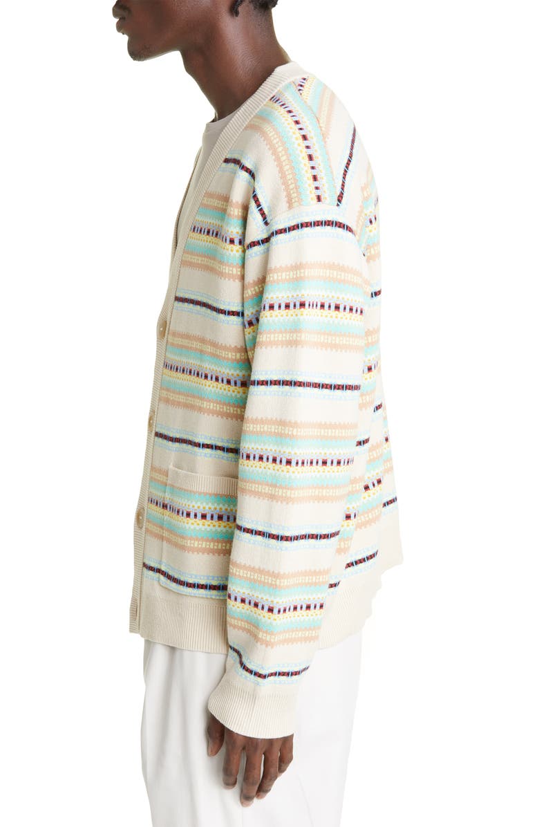 John Elliott Men's Nogales Stripe Cardigan, Alternate, color, 