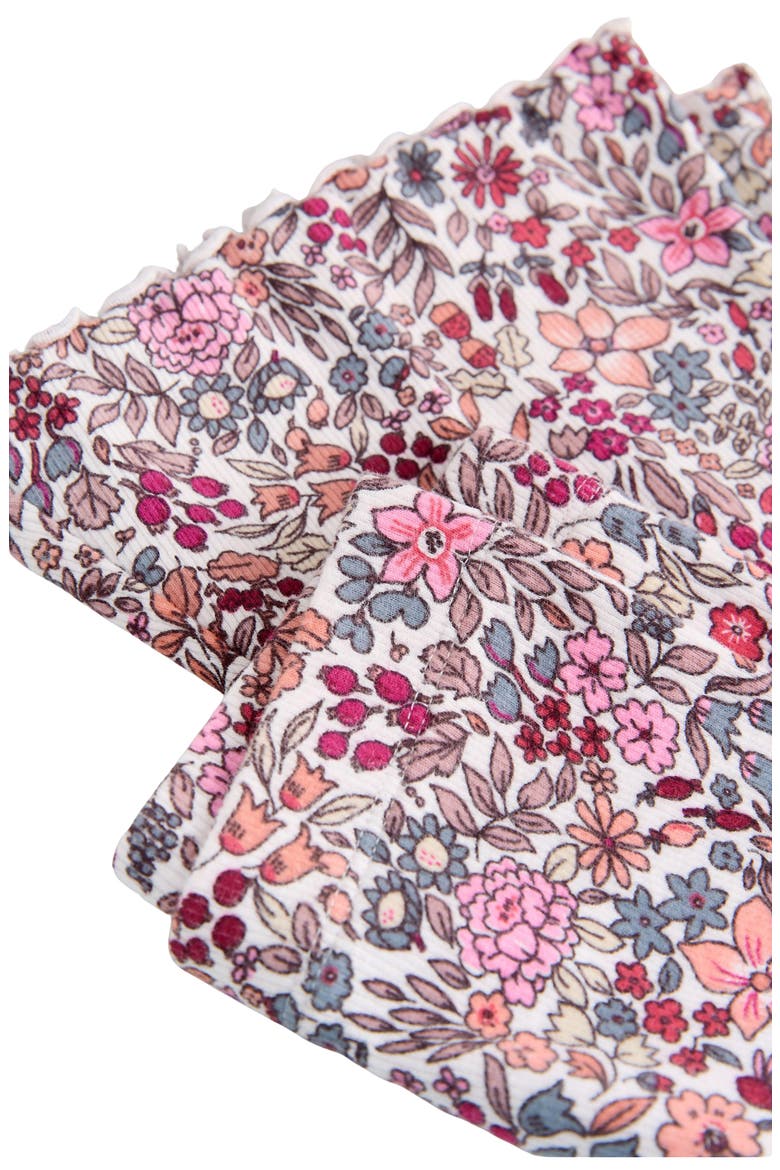 Kids' Floral Rib Flare Leggings, Alternate, color, NEUTRAL