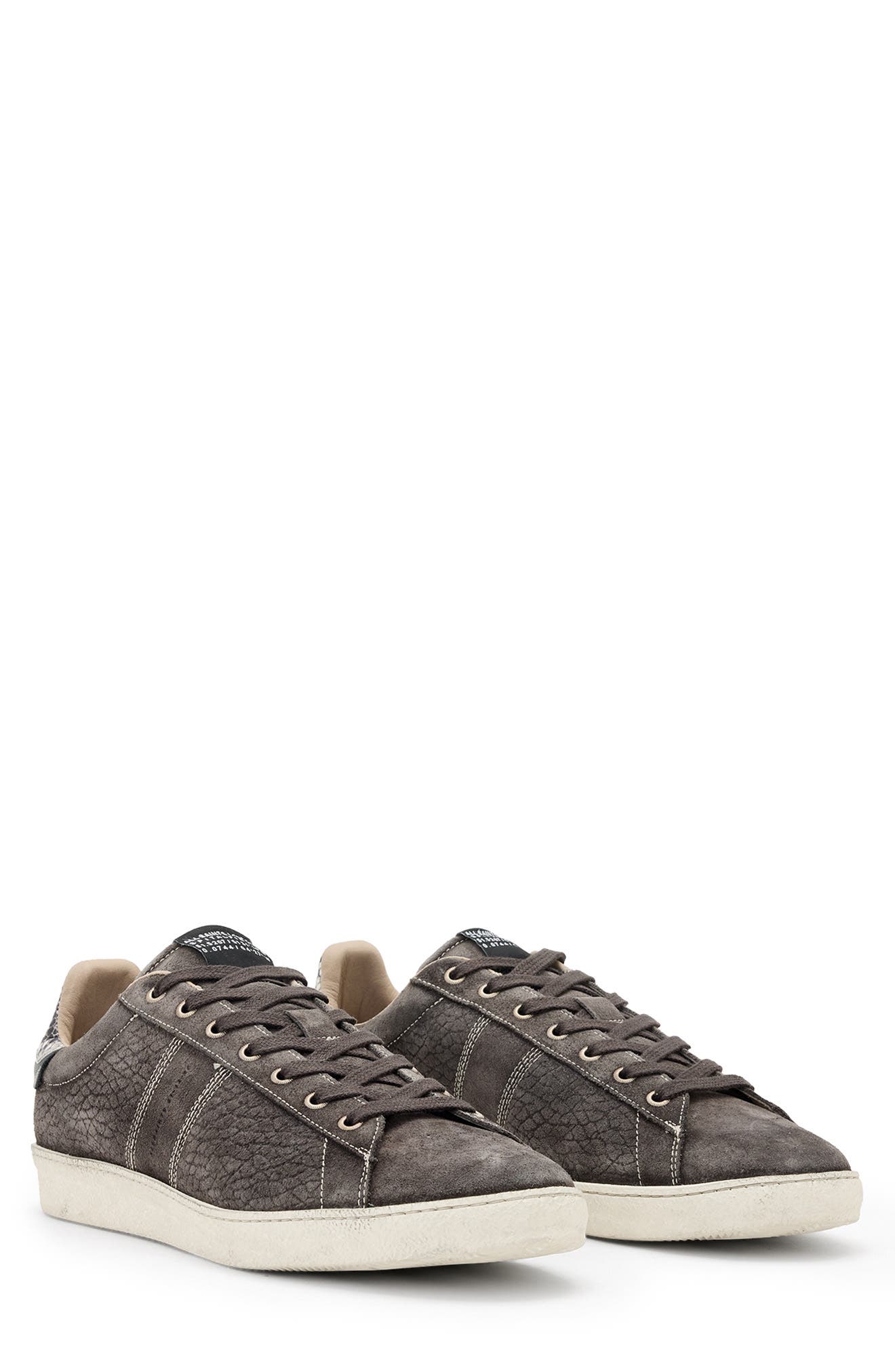 AllSaints Leon Low Top Sneaker, Main, color, Warm Grey