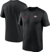 Nike Men's Nike Black Georgia Bulldogs 2025 Sideline Small Logo Legend Performance T-Shirt