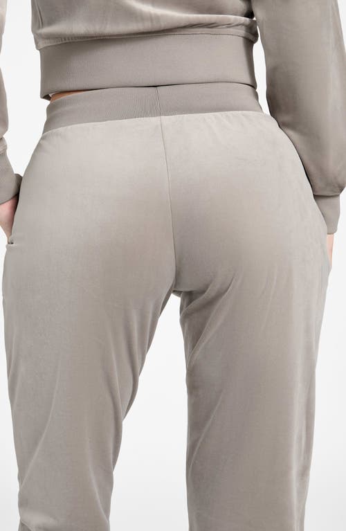 Guess Velvet Joggers In Gray