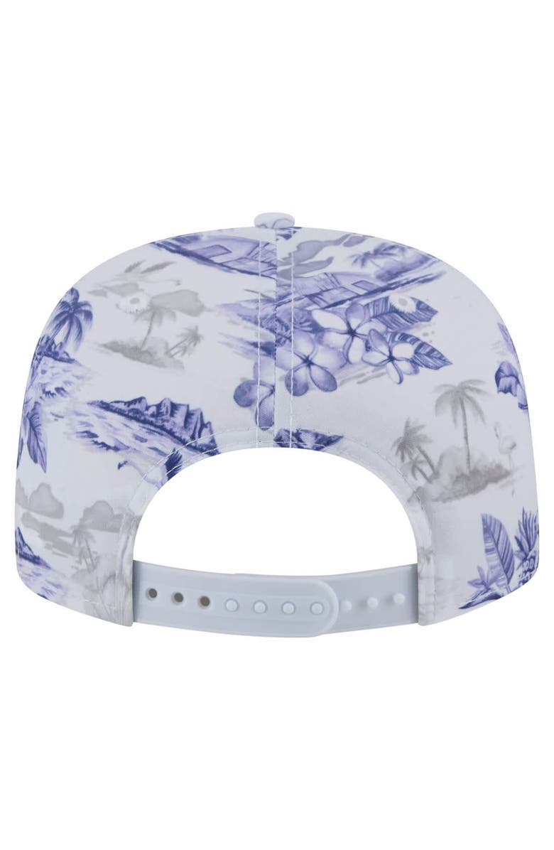 New Era Men's New Era White Los Angeles Dodgers Printed Island Golfer Snapback Hat, Alternate, color, White