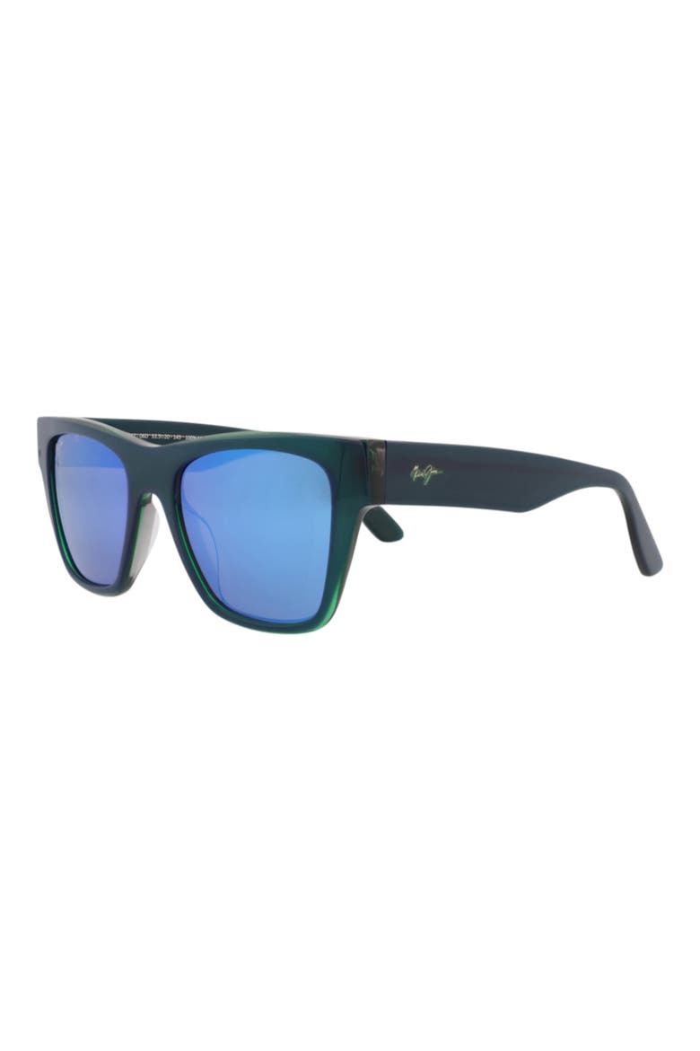 54mm Polarized Square Sunglasses, Alternate, color, BLUE BLUE BLUE