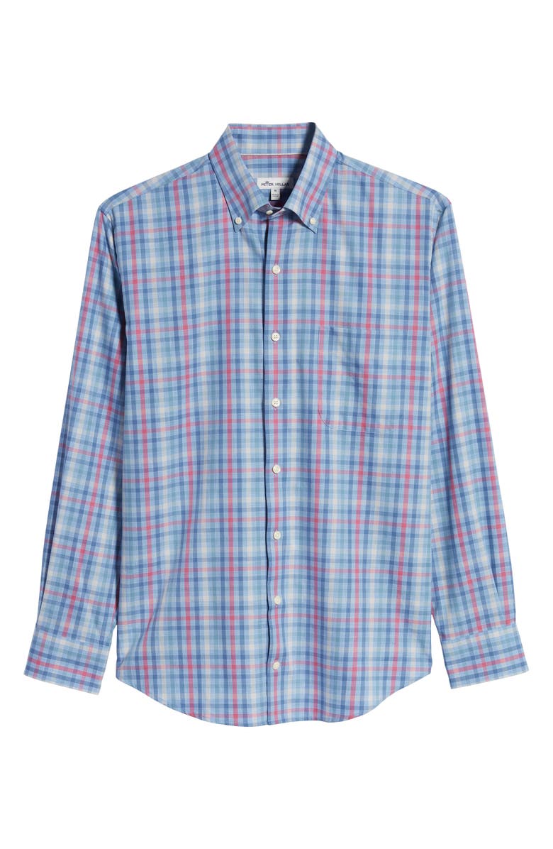 Peter Millar Baker Island Regular Fit Check Button-Down Sport Shirt, Alternate, color, 