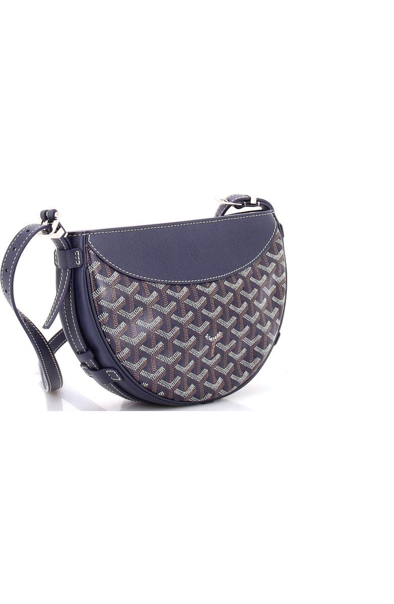 Pre-Owned Goyard Hirondelle Shoulder Bag Coated Canvas and Leather, Alternate, color, Blue