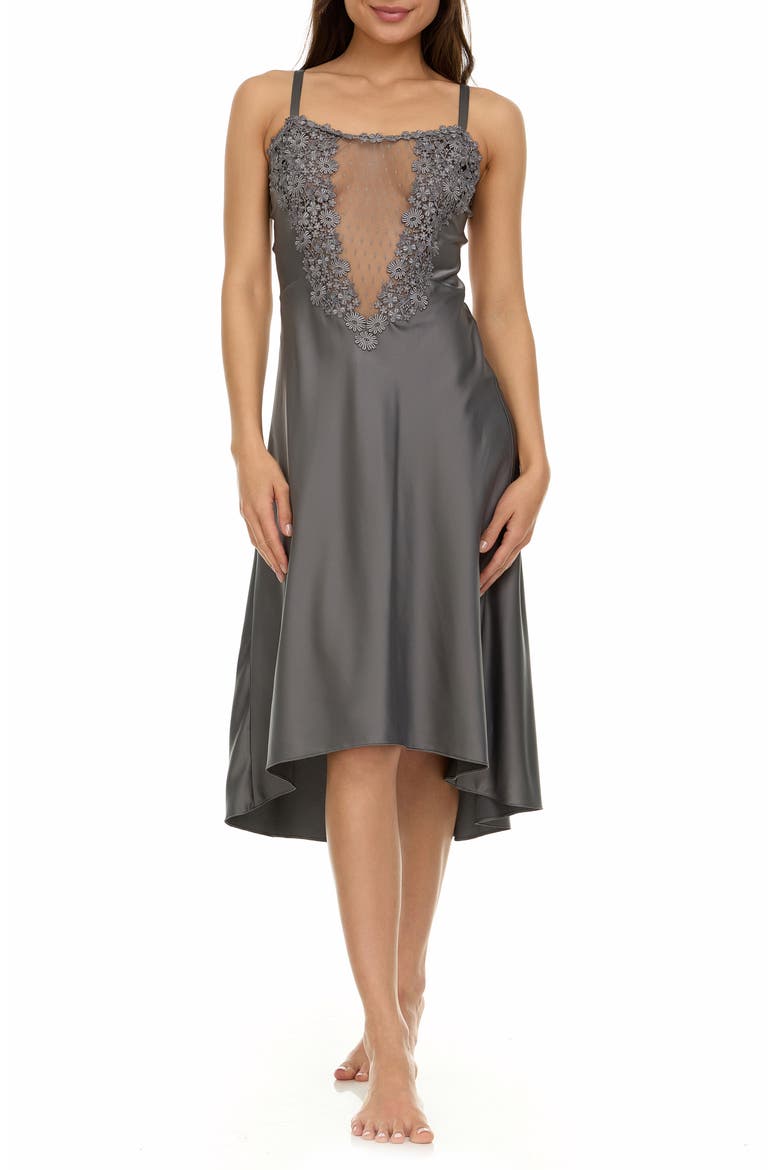 Showstopper Nightgown, Main, color, GRAY