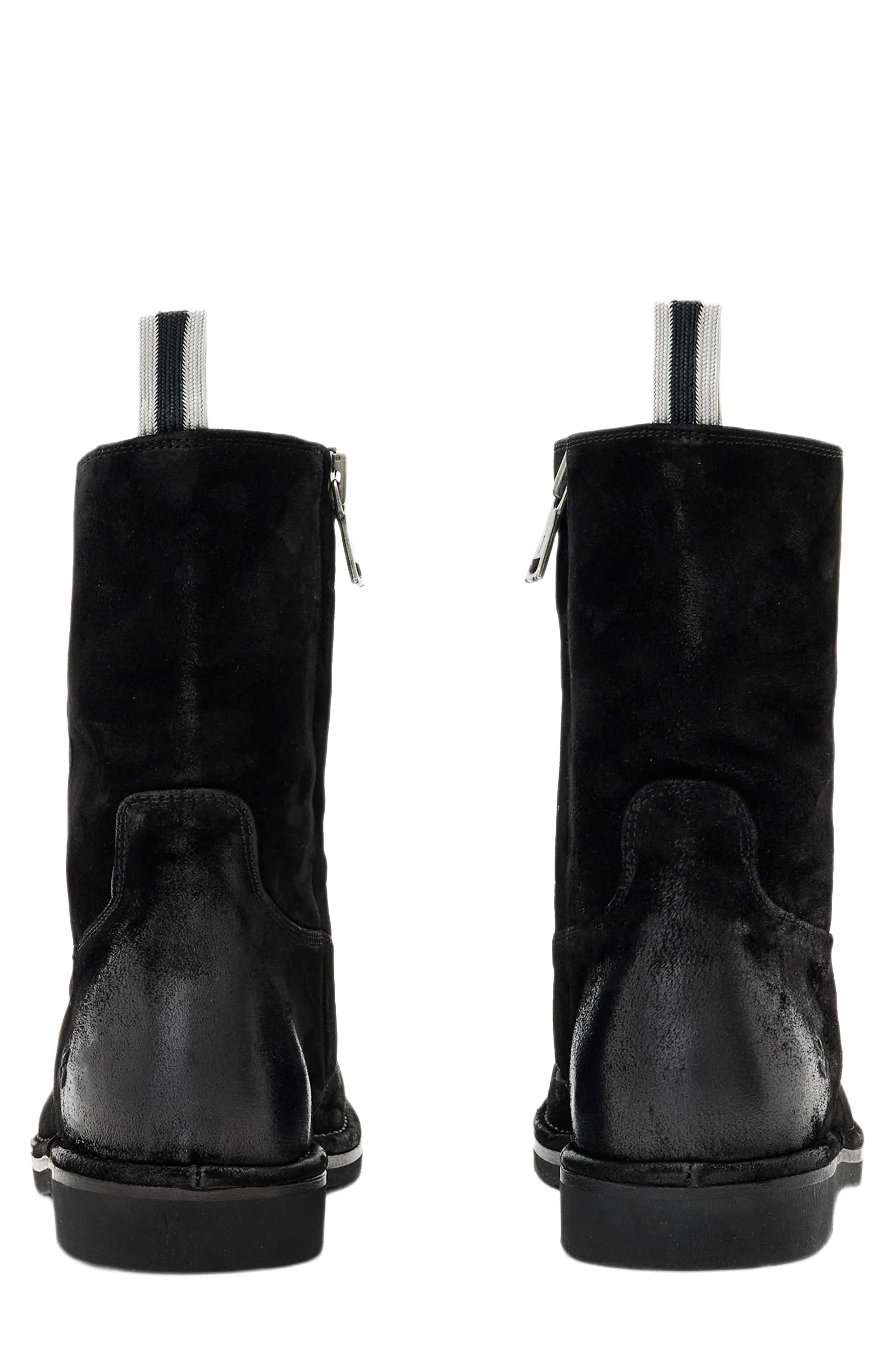 Varick Leather Zip Boot, Alternate, color, BLACK