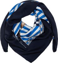 Lauren Ralph Lauren Stripe Nautical Flag Silk Square Scarf