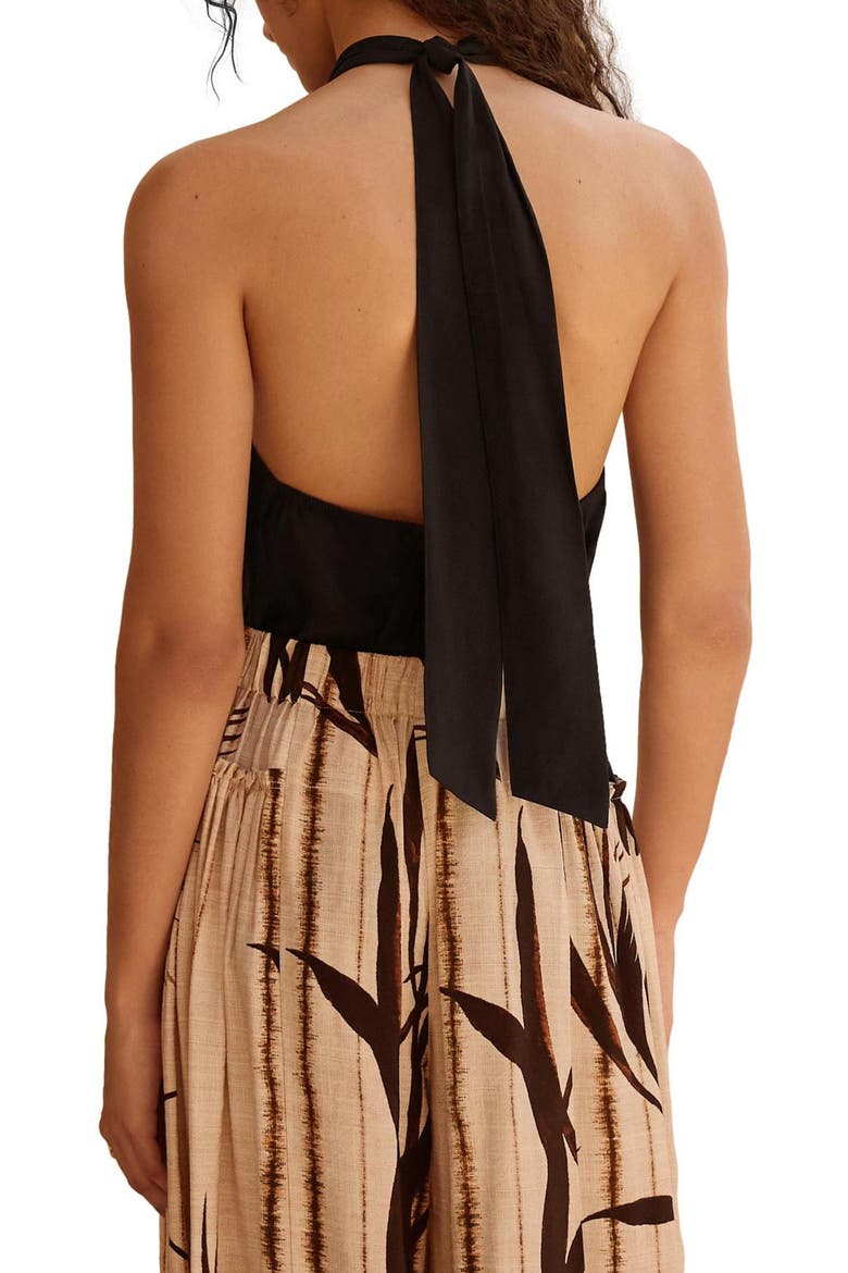 Hardware Halter Top, Alternate, color, BLACK