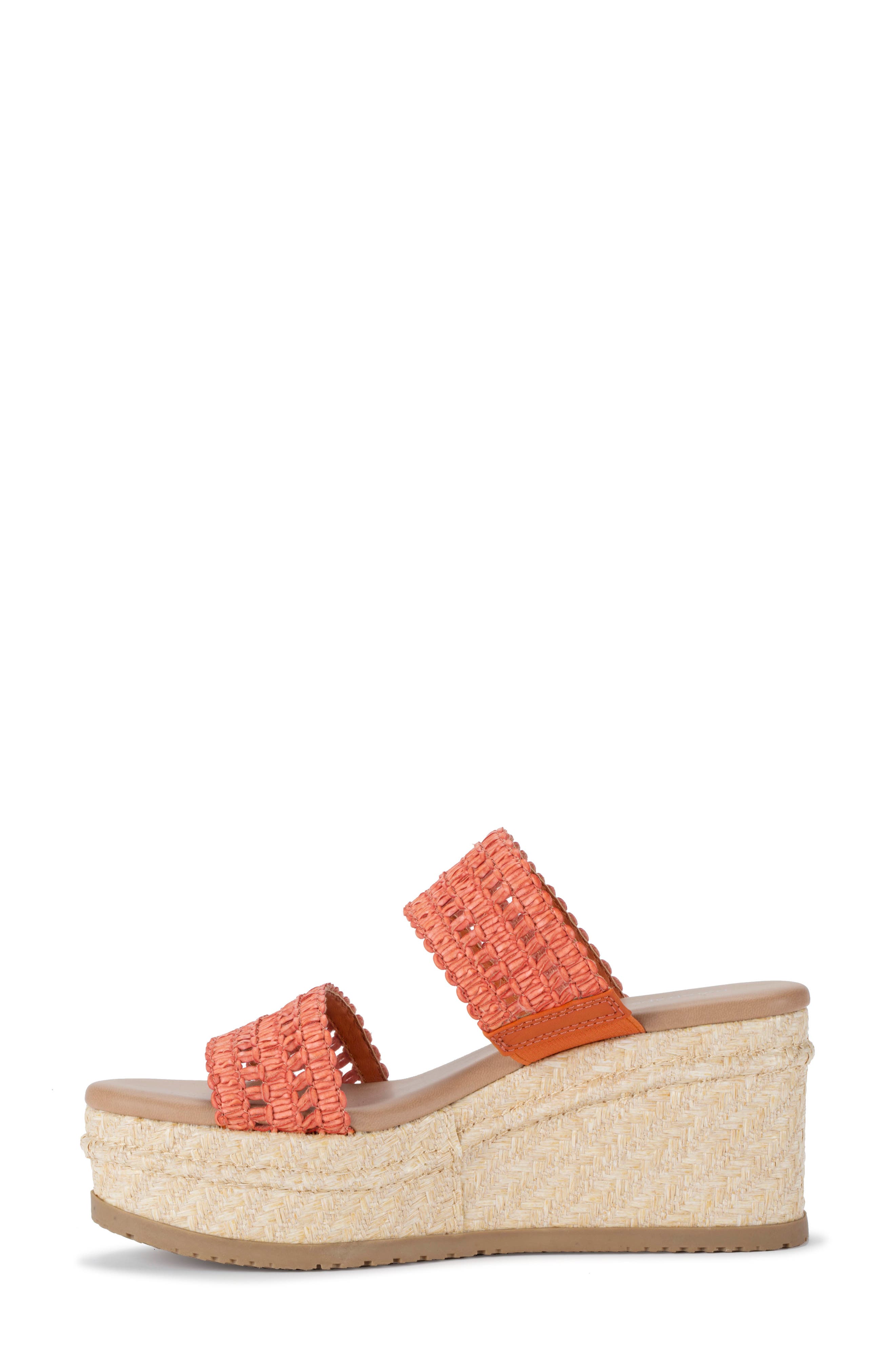 Sophie Wedge Sandal, Alternate, color, ORANGE AID