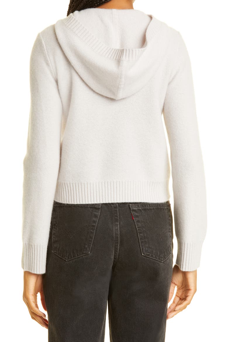 Boiled Cashmere Crop Hoodie, Alternate, color, LILAC