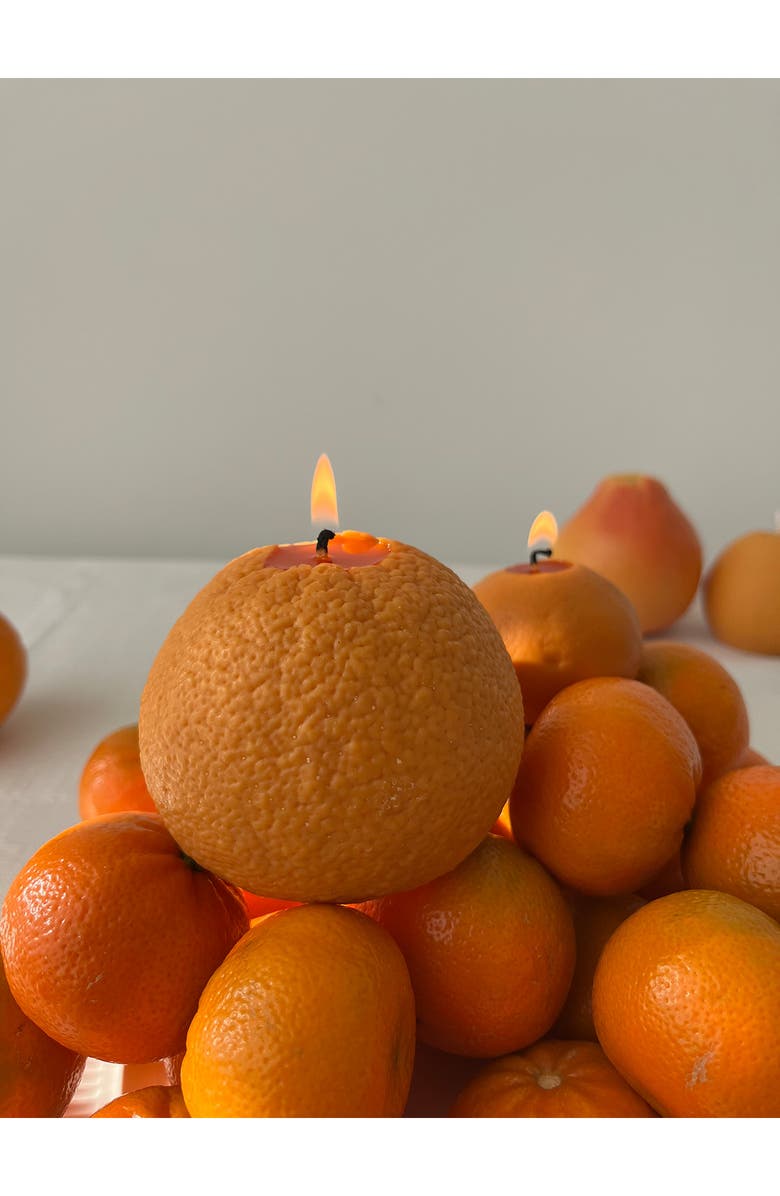 Scandles Large Orange Candle, Alternate, color, Orange