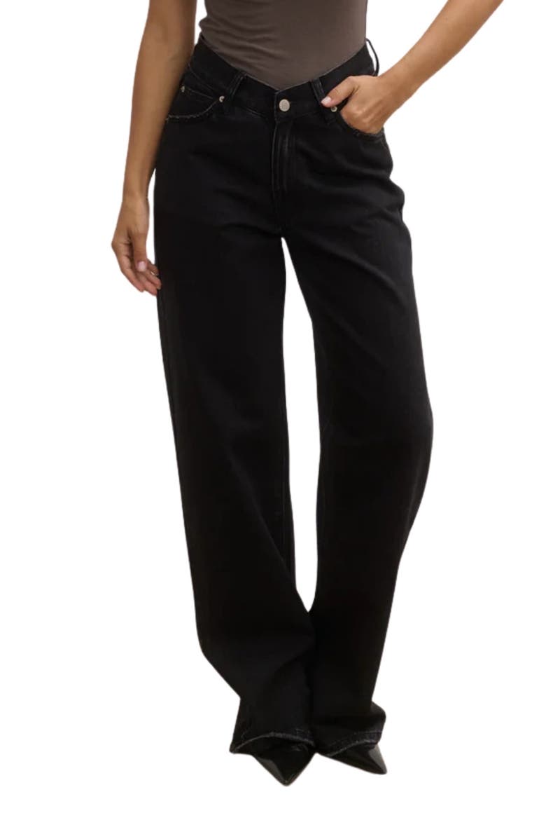 Vera High Waist Straight Leg Jeans, Main, color, BACKSTAGE BLACK