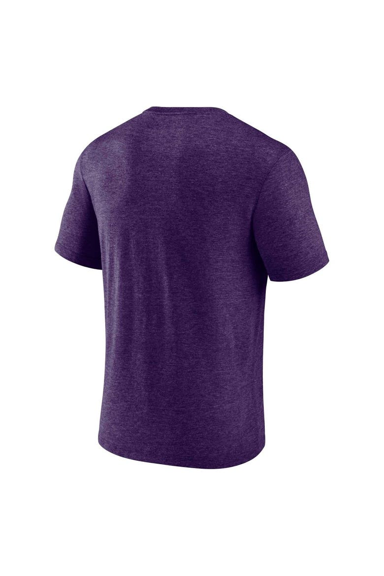 Men's Fanatics Branded Heather Purple Phoenix Suns True Classics Power Phase Tri-Blend T-Shirt, Alternate, color, Heather Purple