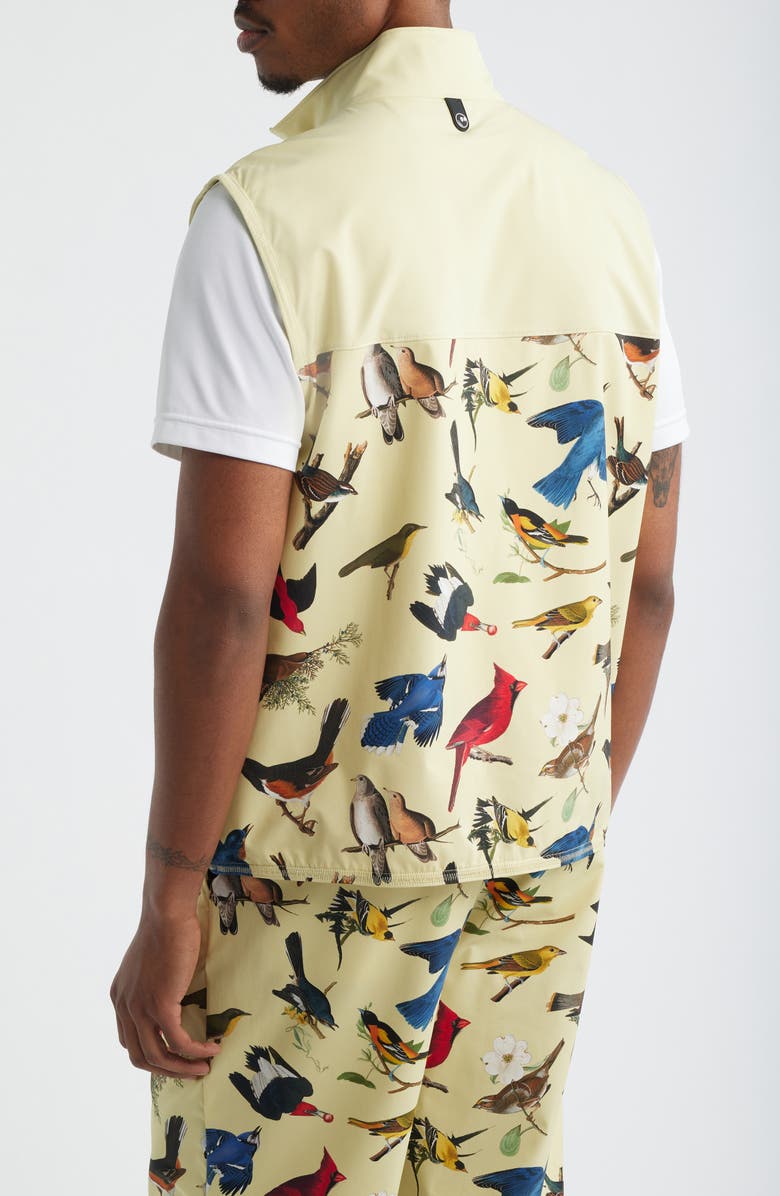 Malbon Golf Birds of Georgia Print Vest, Alternate, color, Bird Print