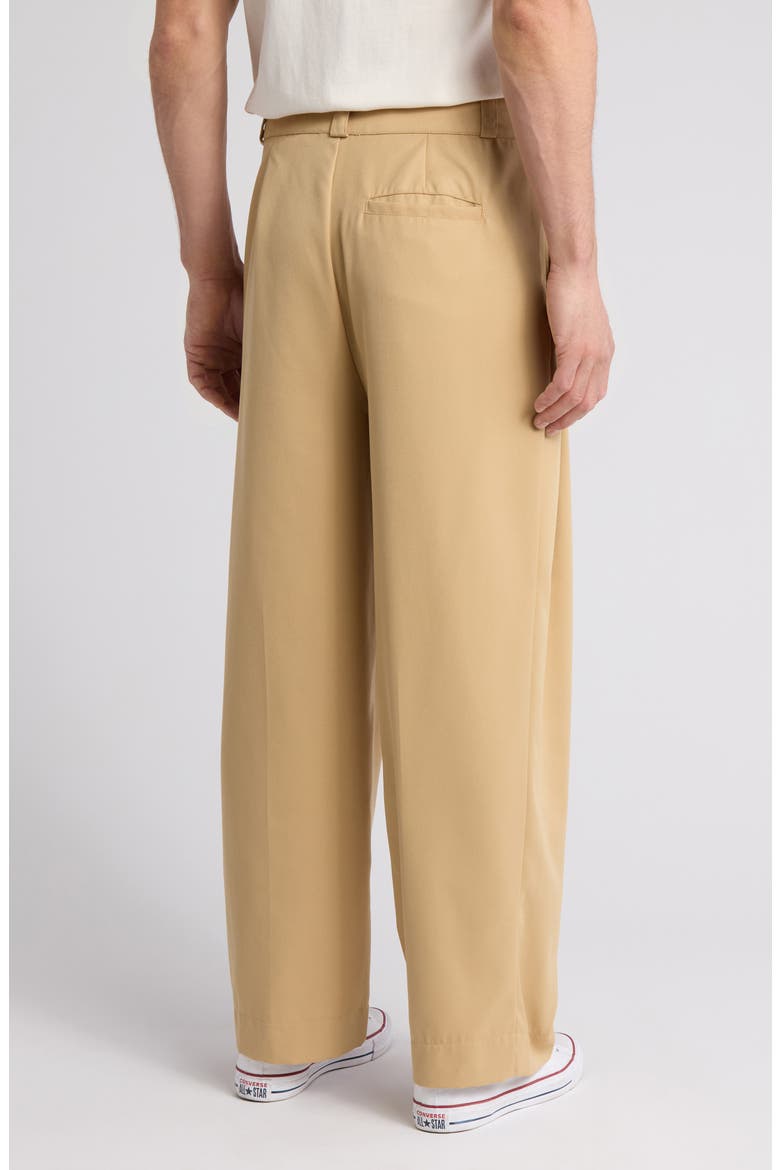 Courtyard Pleated Wide Leg Pants, Alternate, color, KHAKI