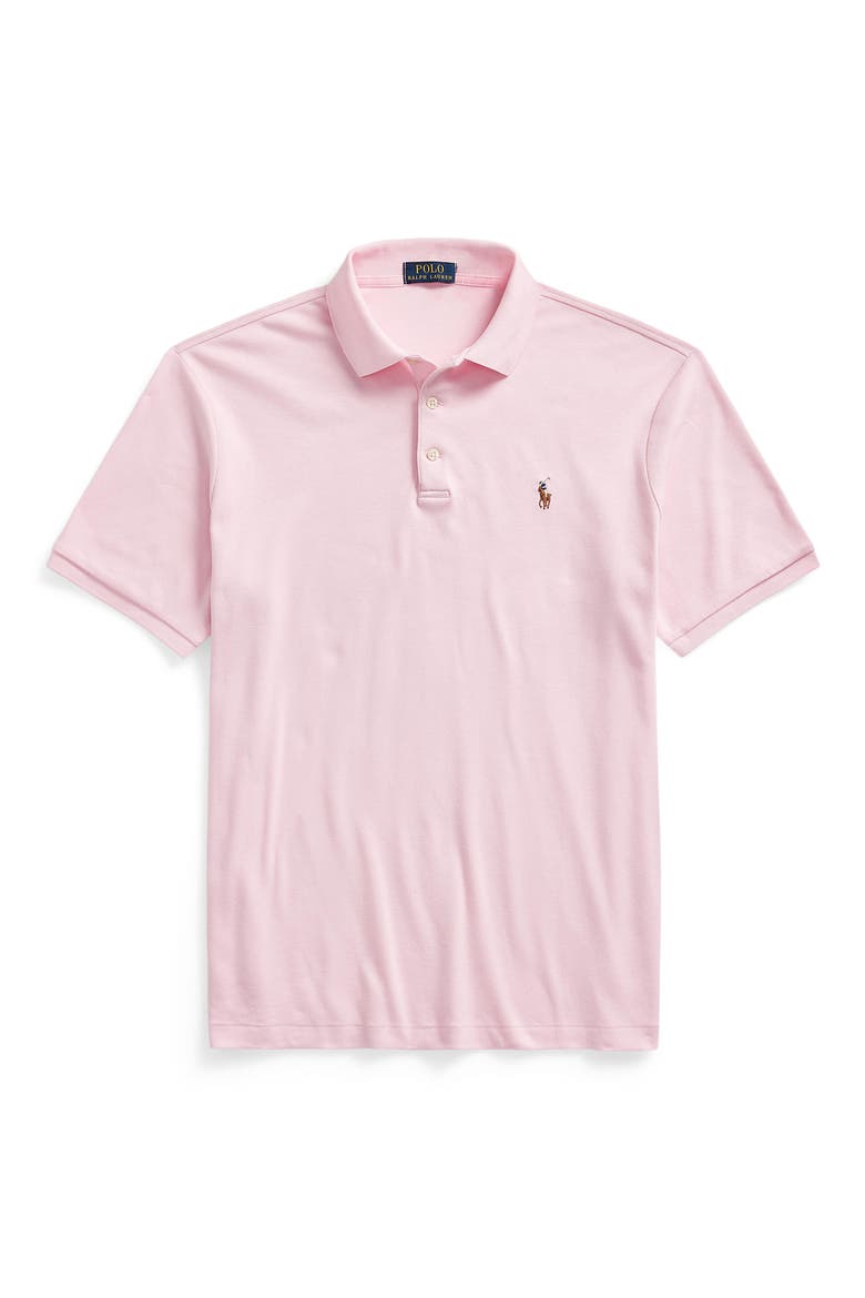 Solid Cotton Jersey Polo, Alternate, color, CARMEL PINK