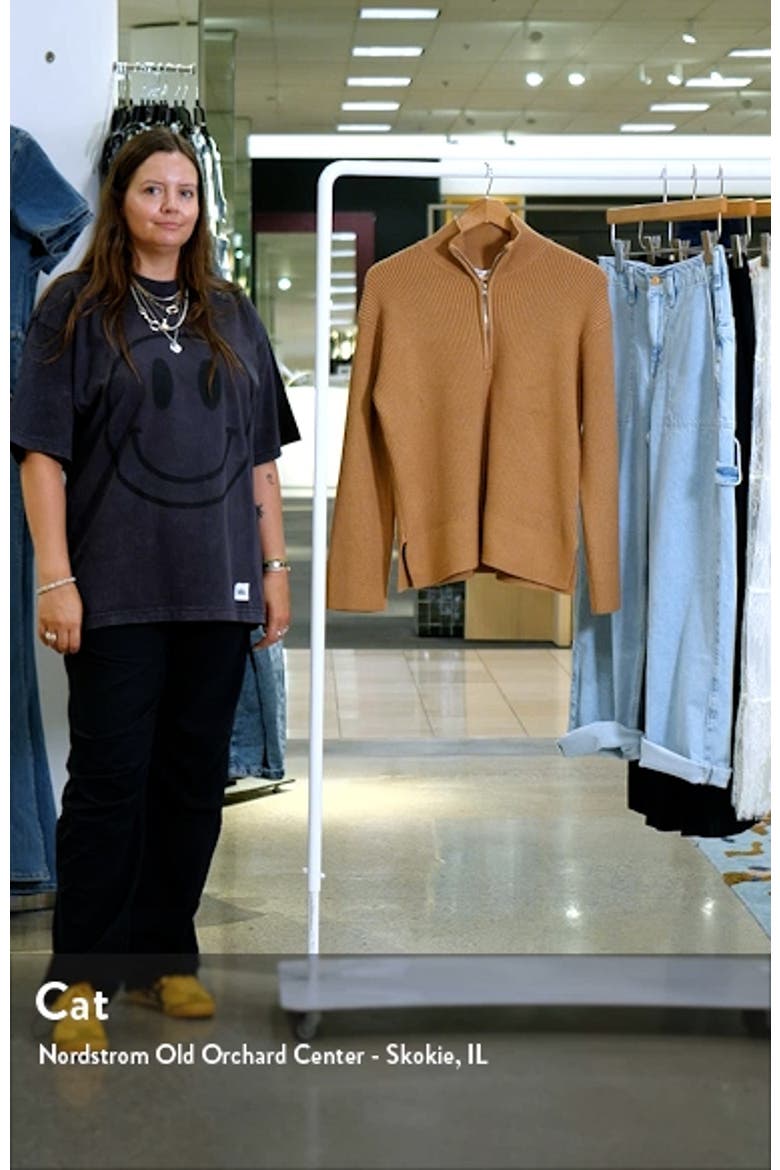 Half Zip Rib Sweater video