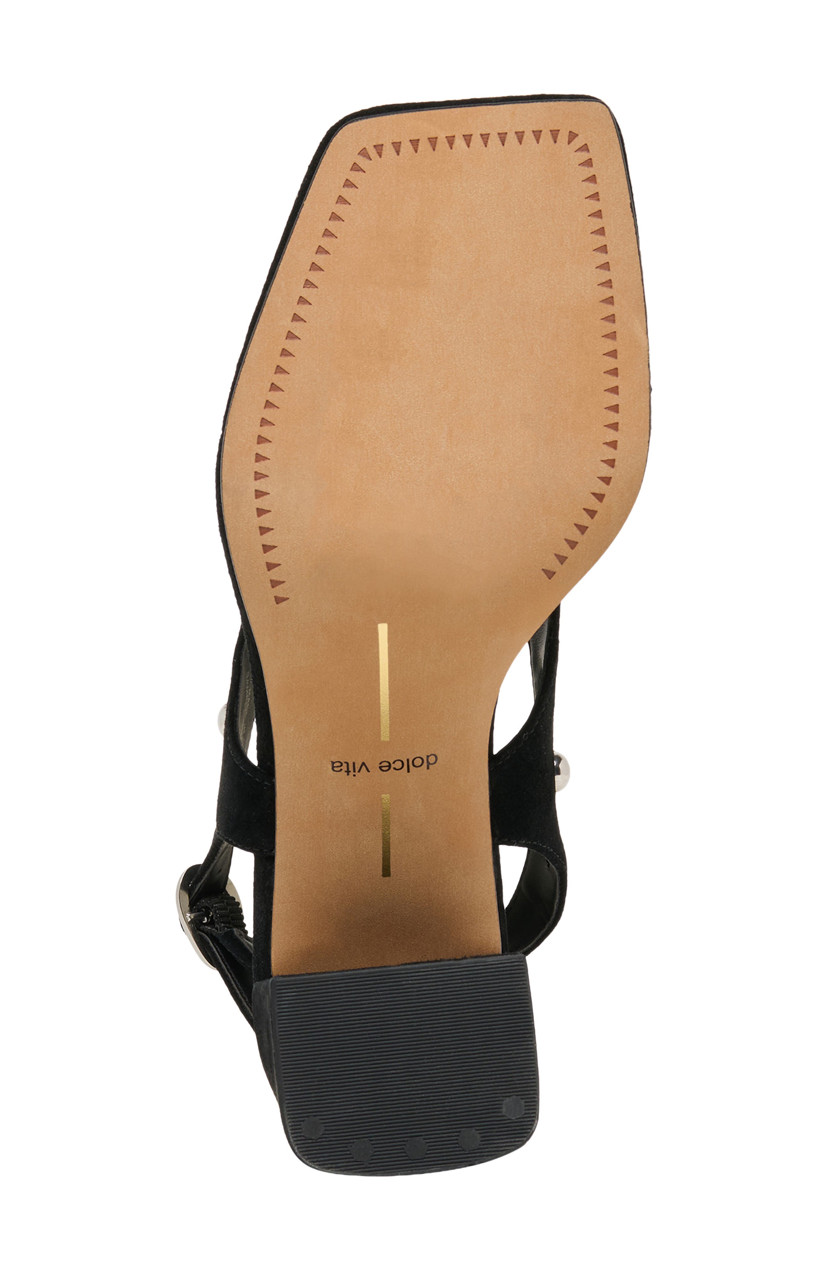 Dolce Vita Yves Stud Slingback Sandal, Alternate, color, Onyx Suede