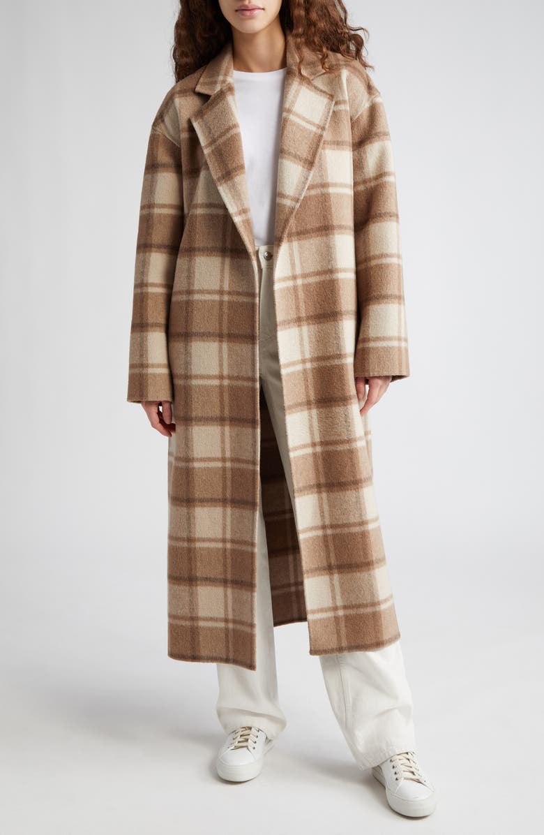 ATM Anthony Thomas Melillo Plaid Wrap Coat, Main, color, 