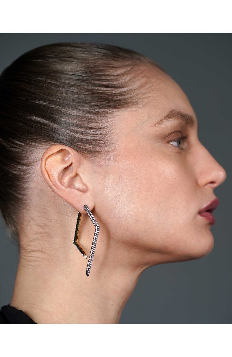 DEMARSON Yana Pavé Crystal Earrings, Alternate, color,