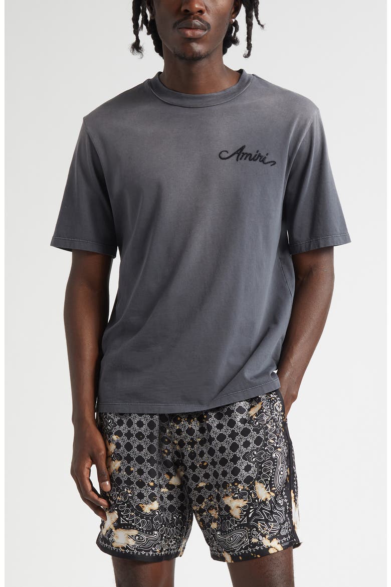 AMIRI Bleached Bandana Patch T-Shirt (Men) | Nordstrom