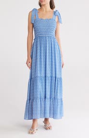 MAX STUDIO Shoulder Tie Maxi Dress