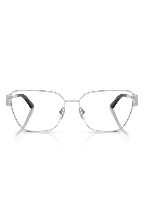 Versace 55mm Pillow Optical Glasses In Silver
