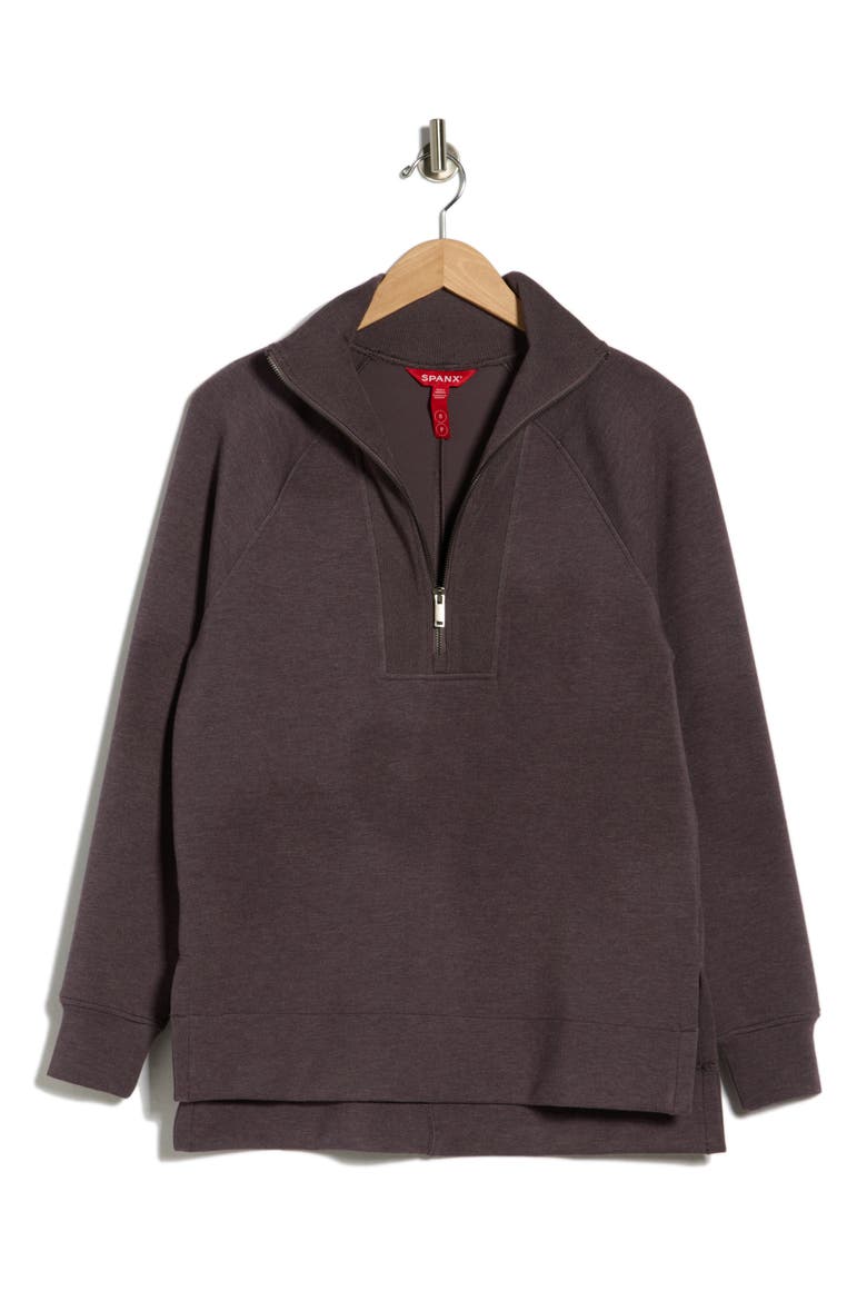 Air Essentials Brushed Half-Zip Sweatshirt, Alternate, color, HEATHER STORM