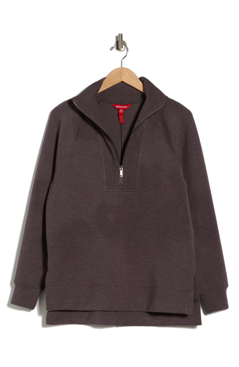 SPANX<sup>®</sup> Air Essentials Brushed Half-Zip Sweatshirt, Alternate, color,