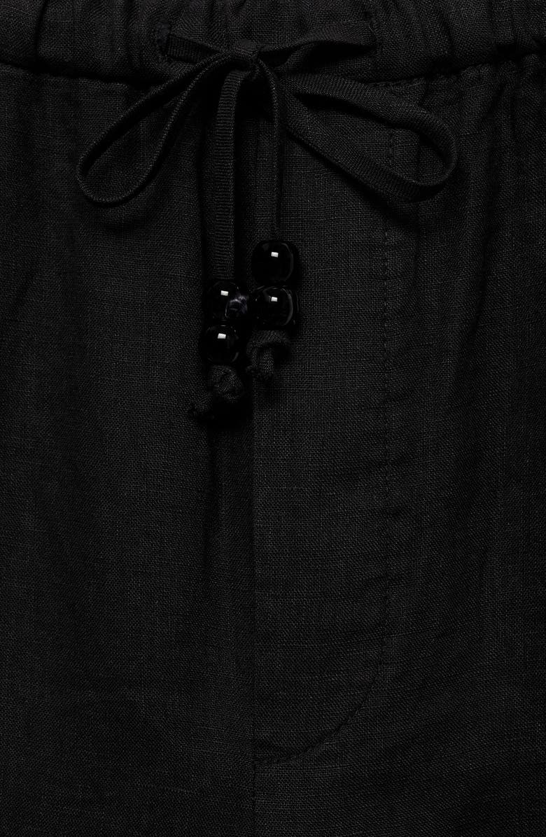 MANGO Linen Drawstring Pants, Alternate, color, 