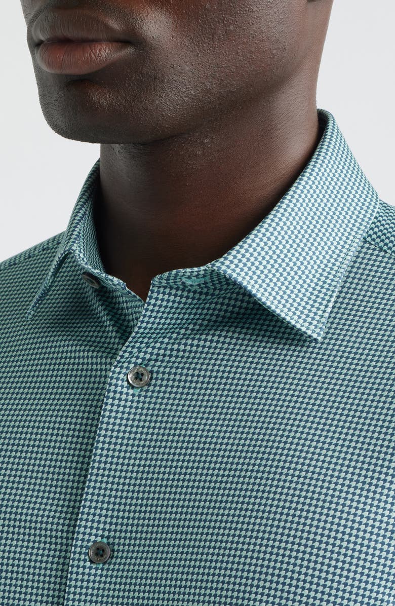 Bugatchi James OoohCotton<sup>®</sup> Micropattern Button-Up Shirt, Alternate, color, Menthol
