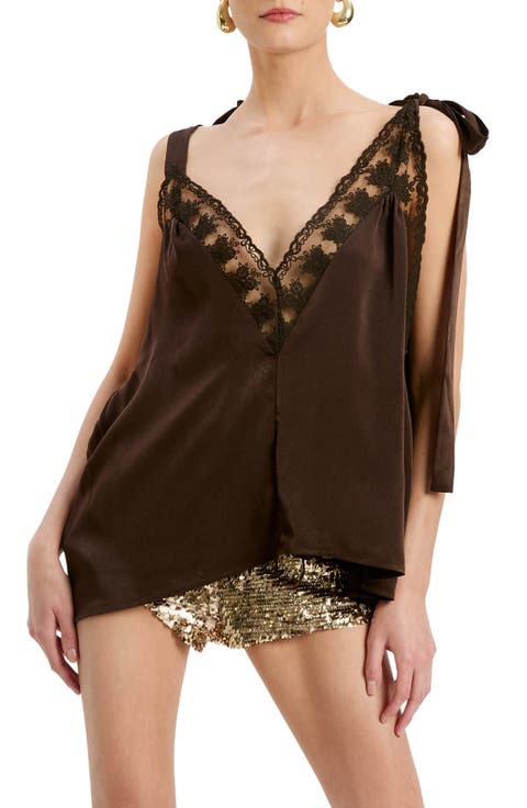 Aubrey Embroidered Tie Strap Camisole