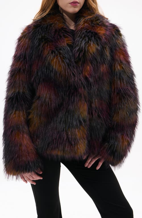 Azalea Wang Remme Faux Fur Coat In Multi