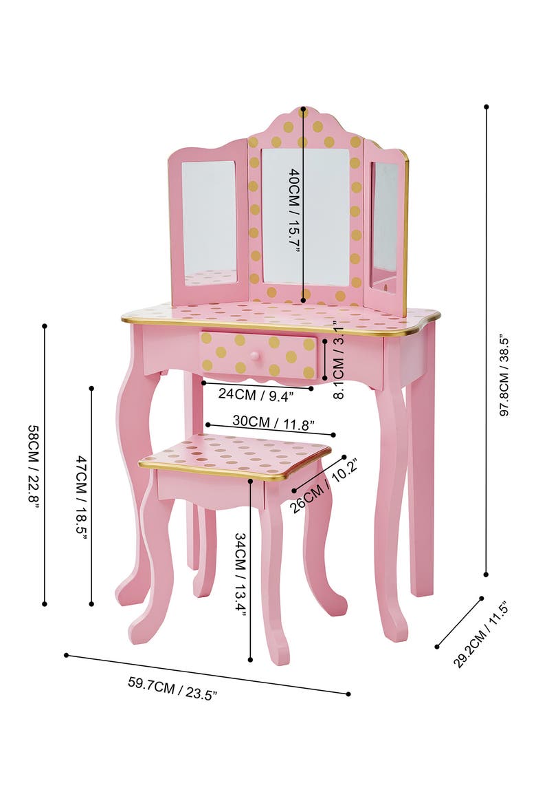 Fantasy Fields Gisele Vanity Set, Alternate, color, PINK
