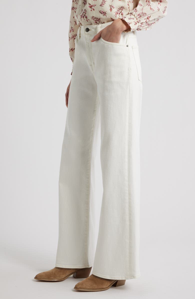 Treasure & Bond High Waist Wide Leg Jeans, Alternate, color, Ecru