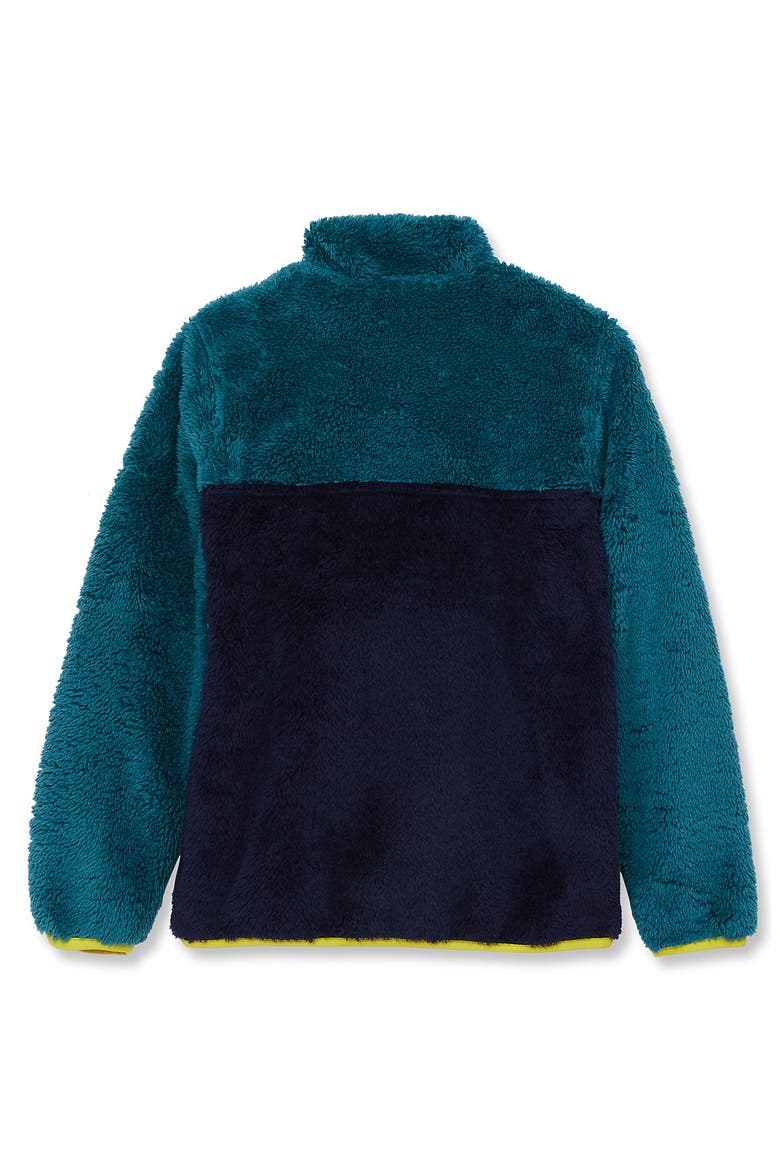 Kids Heritage Fleece Quarter Zip Pullover Top, Alternate, color, Navy/Harbor Blue