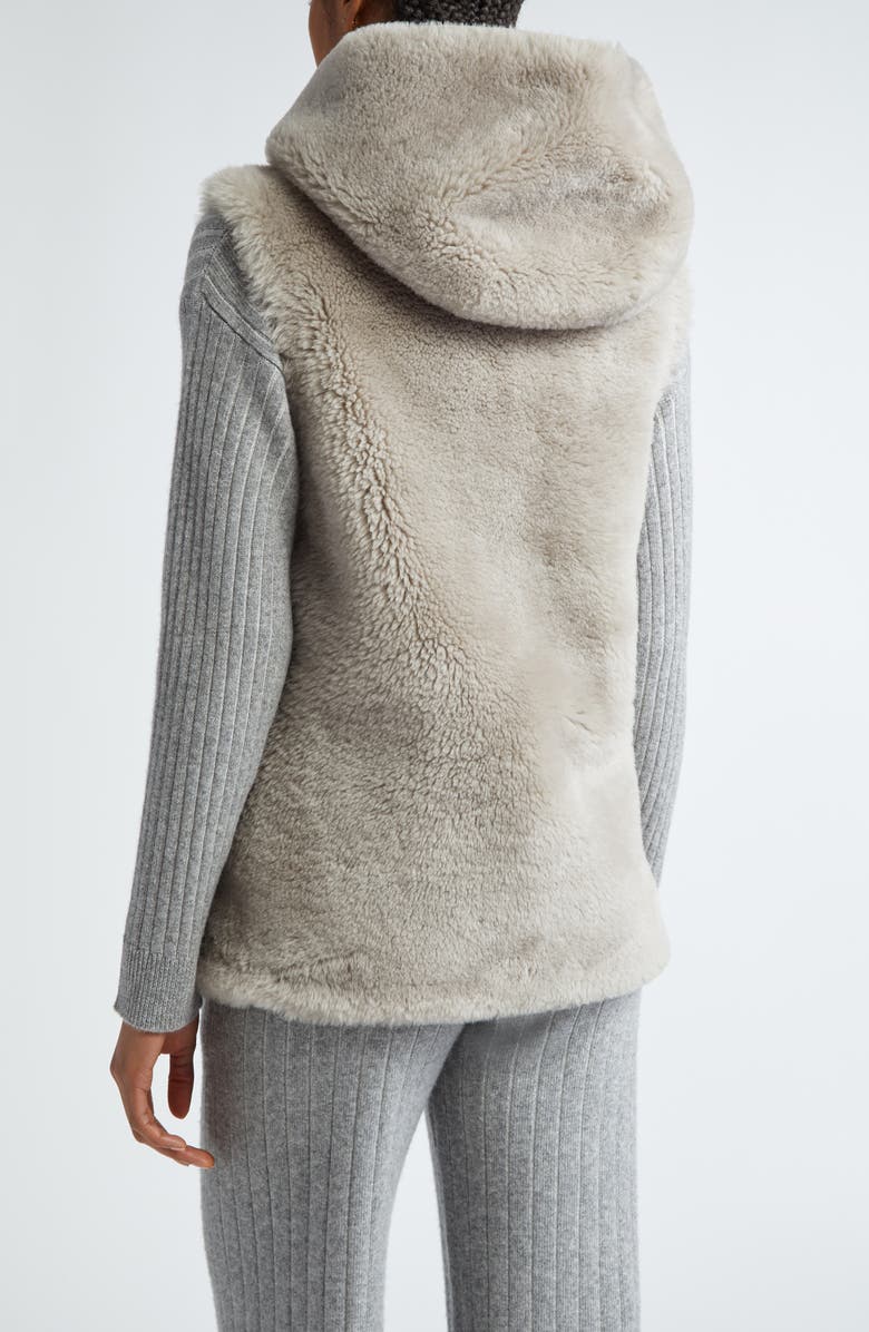 Eleventy Genuine Shearling Hooded Vest, Alternate, color,