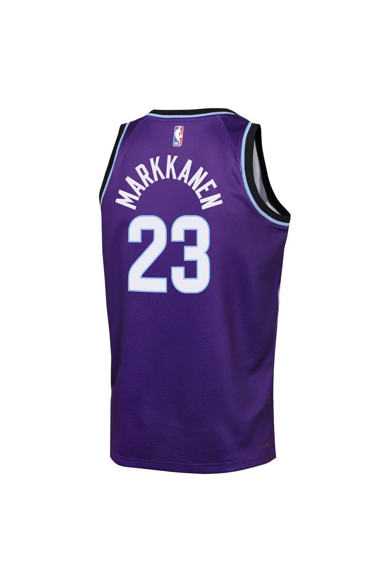 Youth Nike Lauri Markkanen Purple Utah Jazz Icon Edition Swingman Jersey, Alternate, color, Purple