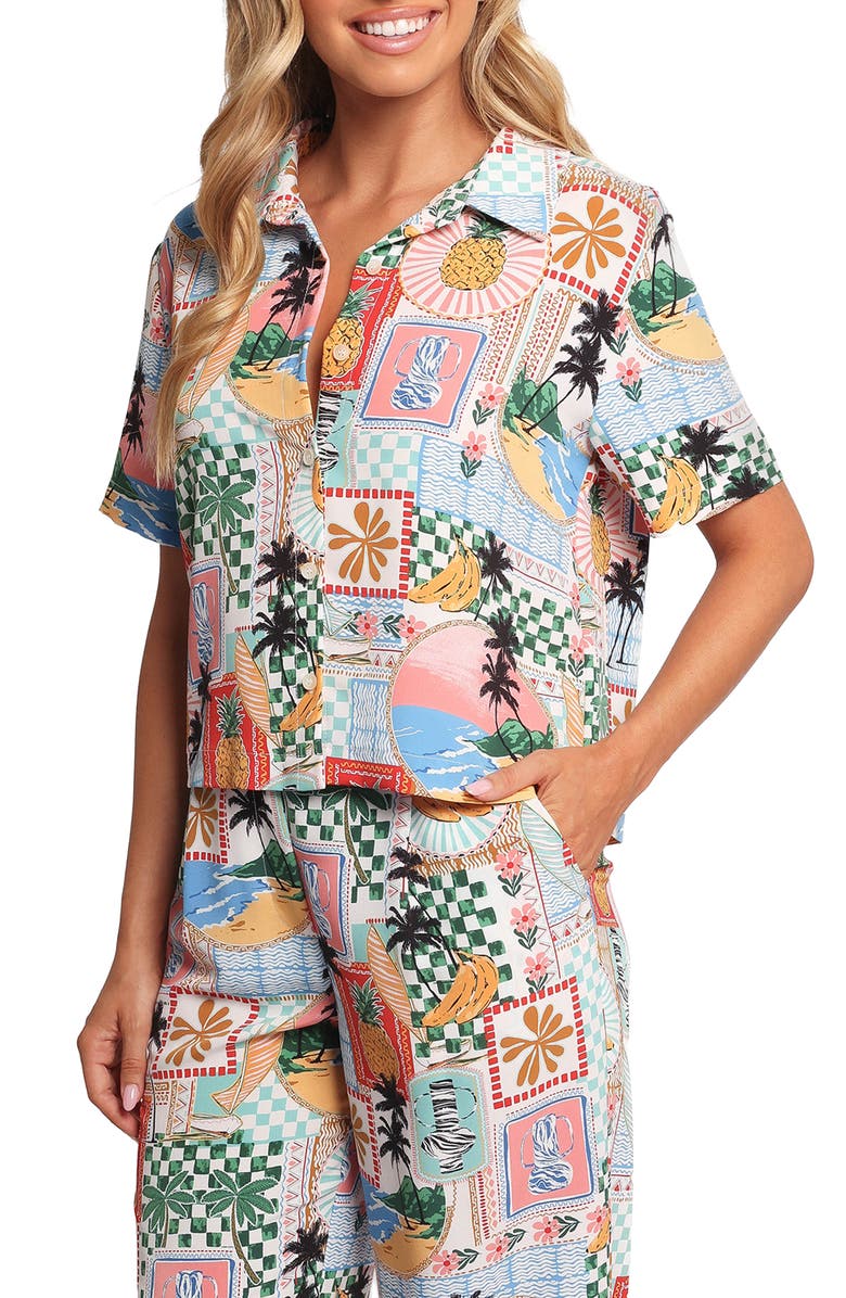 Petal & Pup Valeria Shirt, Alternate, color, Off White Multi